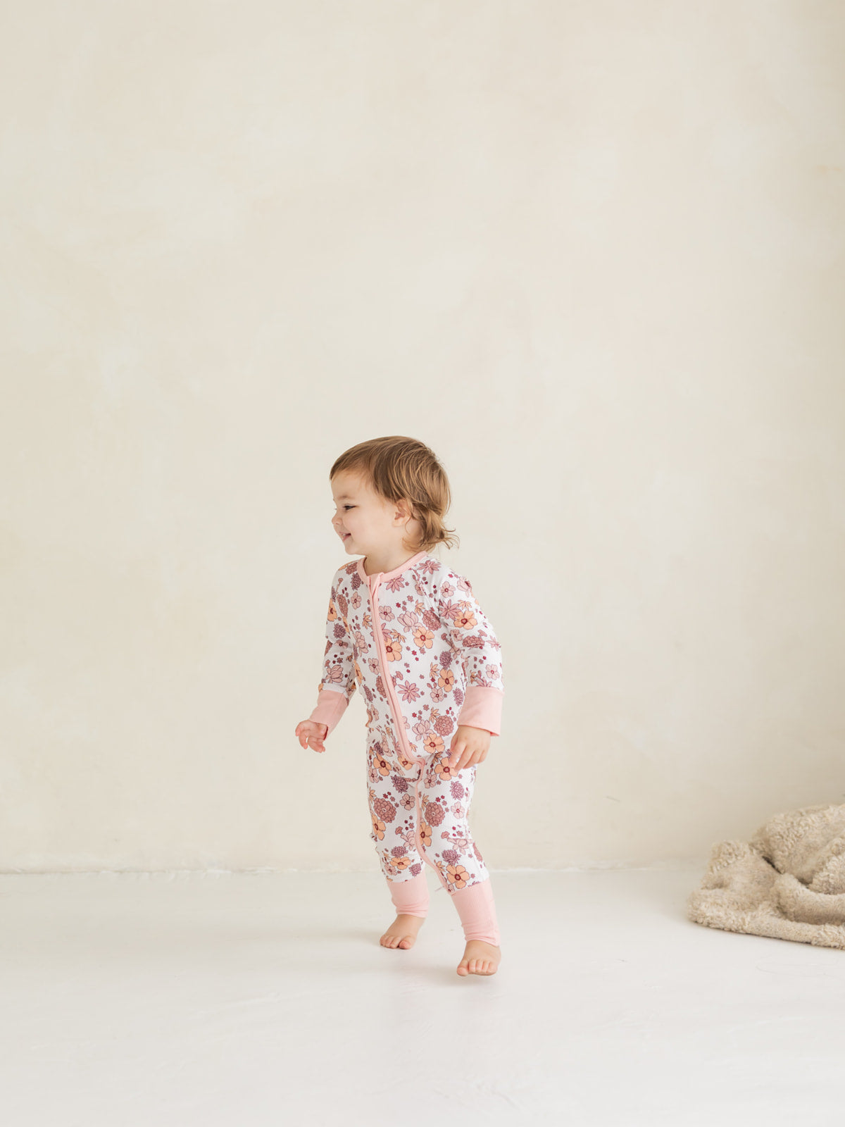 Fall Floral (Ribbed) | Bamboo Zipper Pajamas