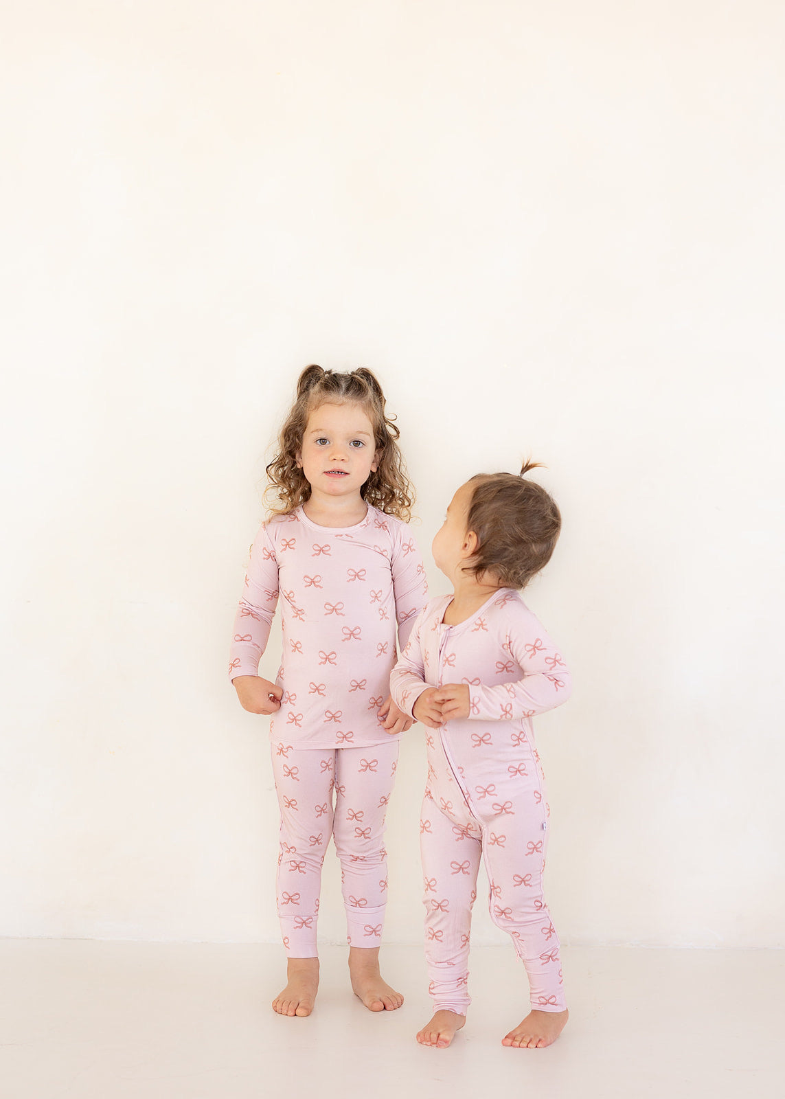 Bow | Bamboo Zip Pajamas