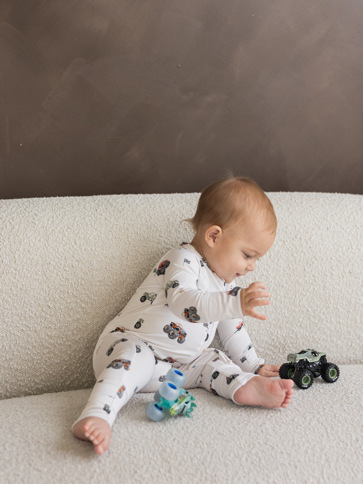 Monster Truck | Bamboo Zipper Pajamas