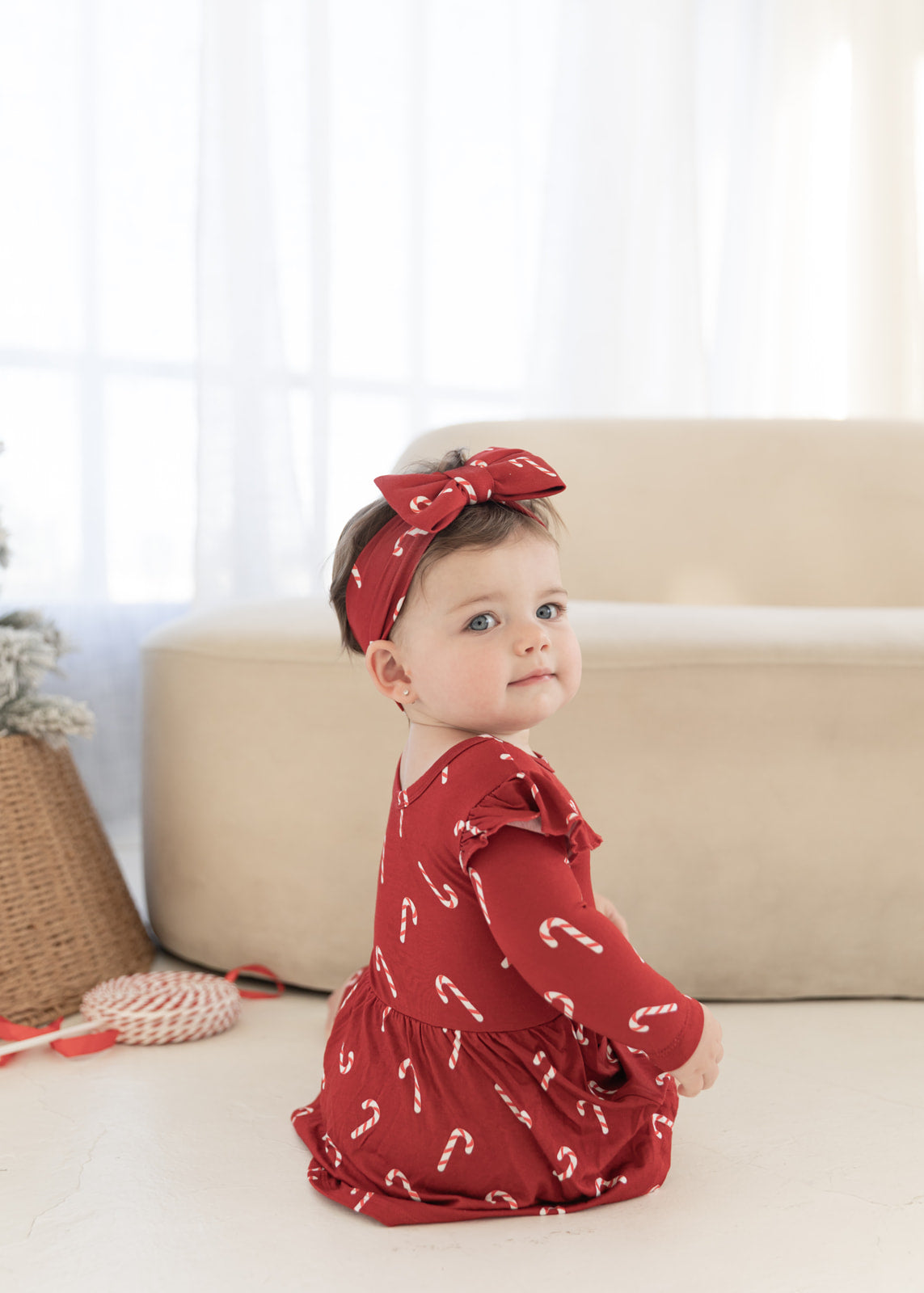 Candy Cane | Bamboo Twirl Dress with Bodysuit
