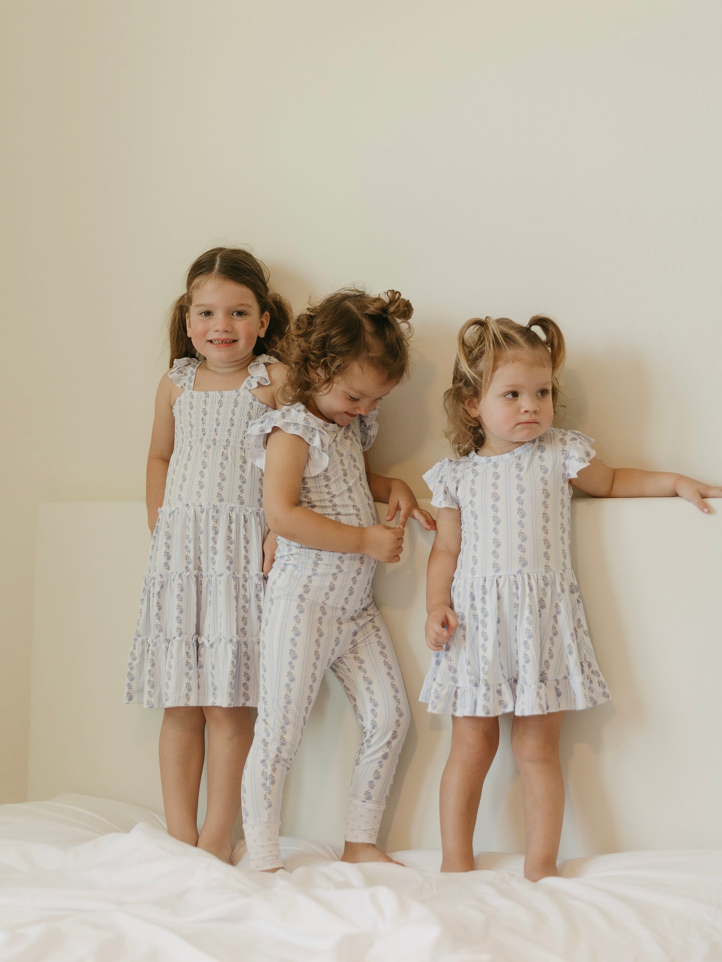 Blue Cottage Rose | Bodysuit Twirl Dress