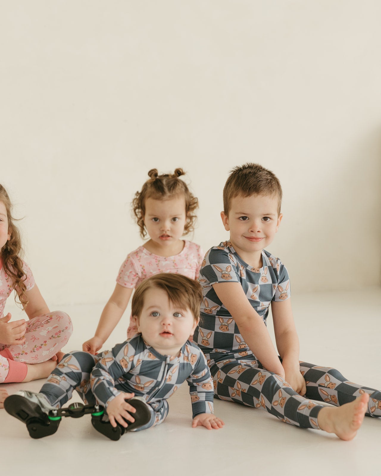 Checker Bunny | Bamboo Short Sleeve Pajamas