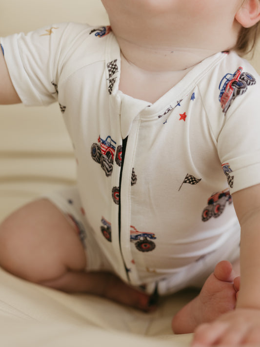 Red, White & Vroom | Summer Romper