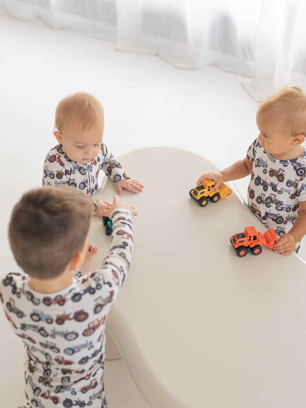 Tractor | Bamboo Short Sleeve Romper