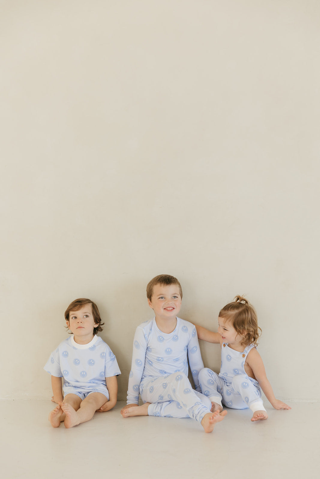 Blue Smiley | Daywear Terry Shorts Set