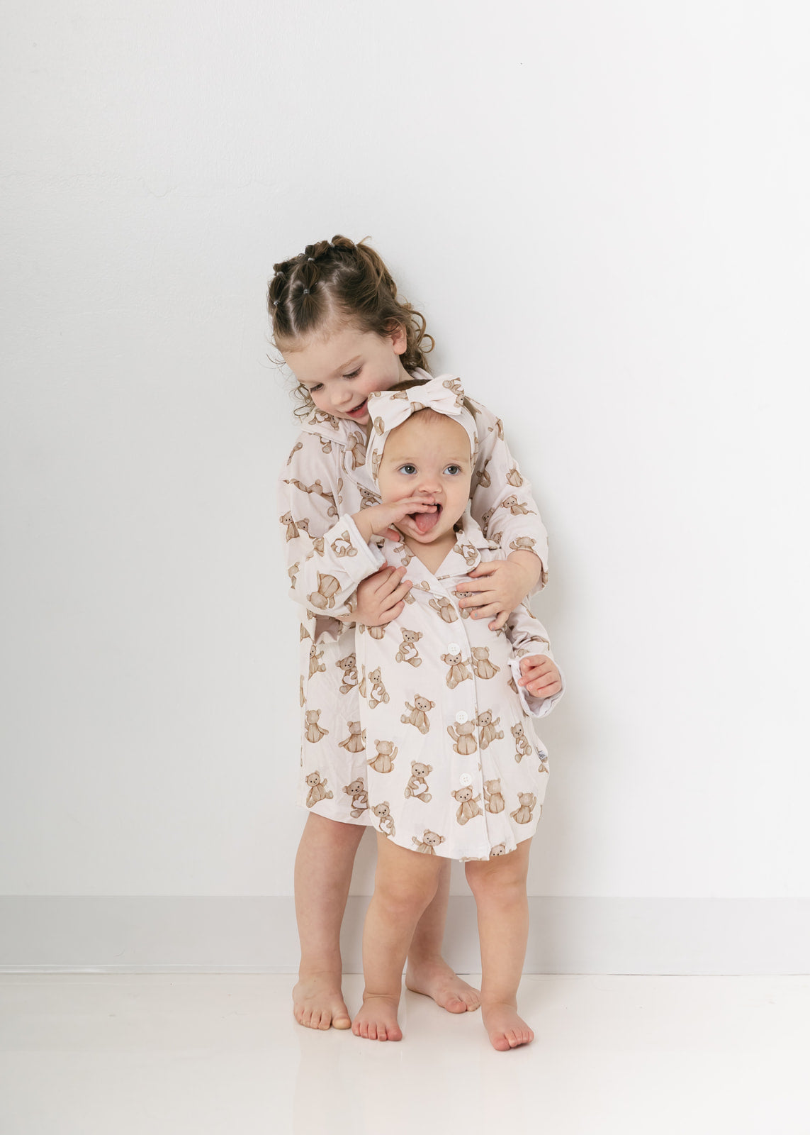 Bear Hearts | Bamboo Toddler Nightgown