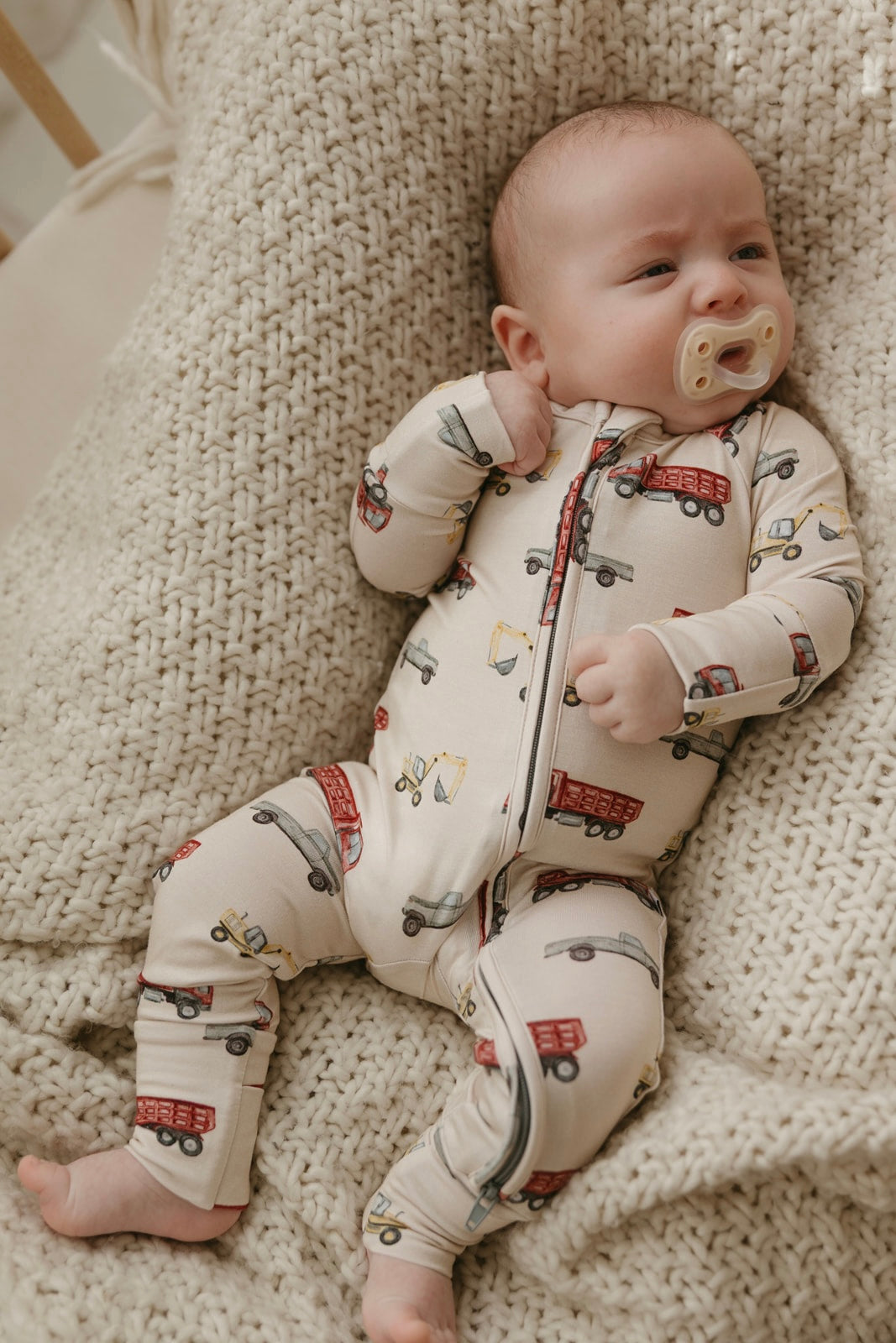 Truckin | Bamboo Zipper Pajamas