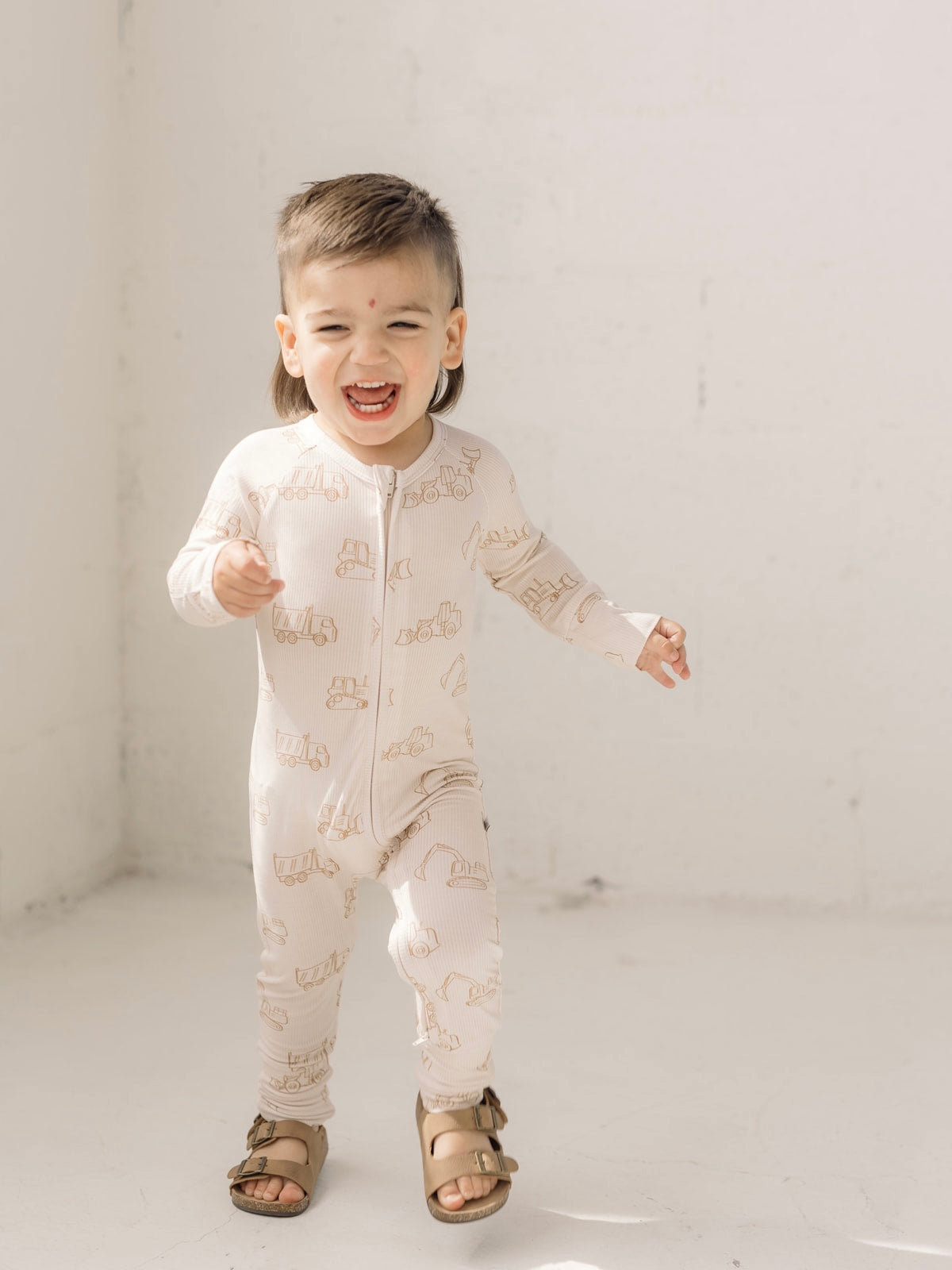 Construction (Ribbed) | Bamboo Zip Pajamas