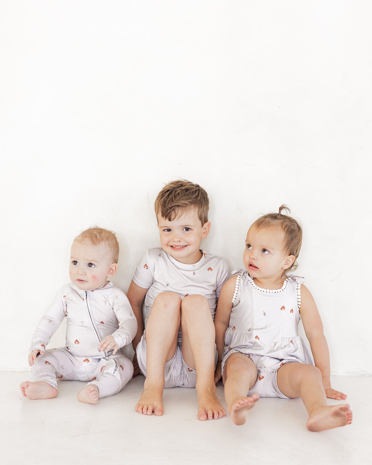 Mushroom | Bamboo Pom Twirl Romper