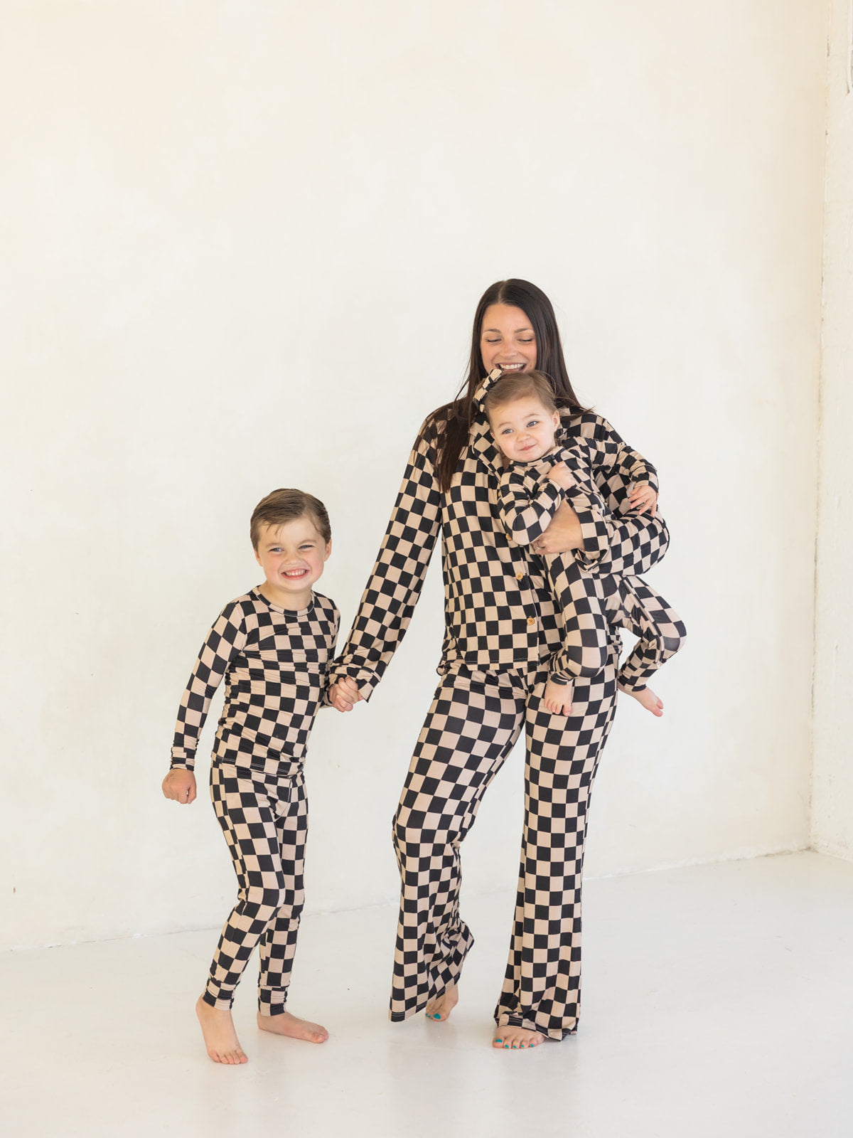 Checkerboard | Bamboo Zipper Pajamas