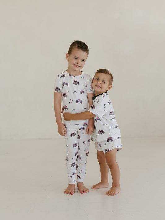Red, White & Vroom | Bamboo Two Piece Pajamas