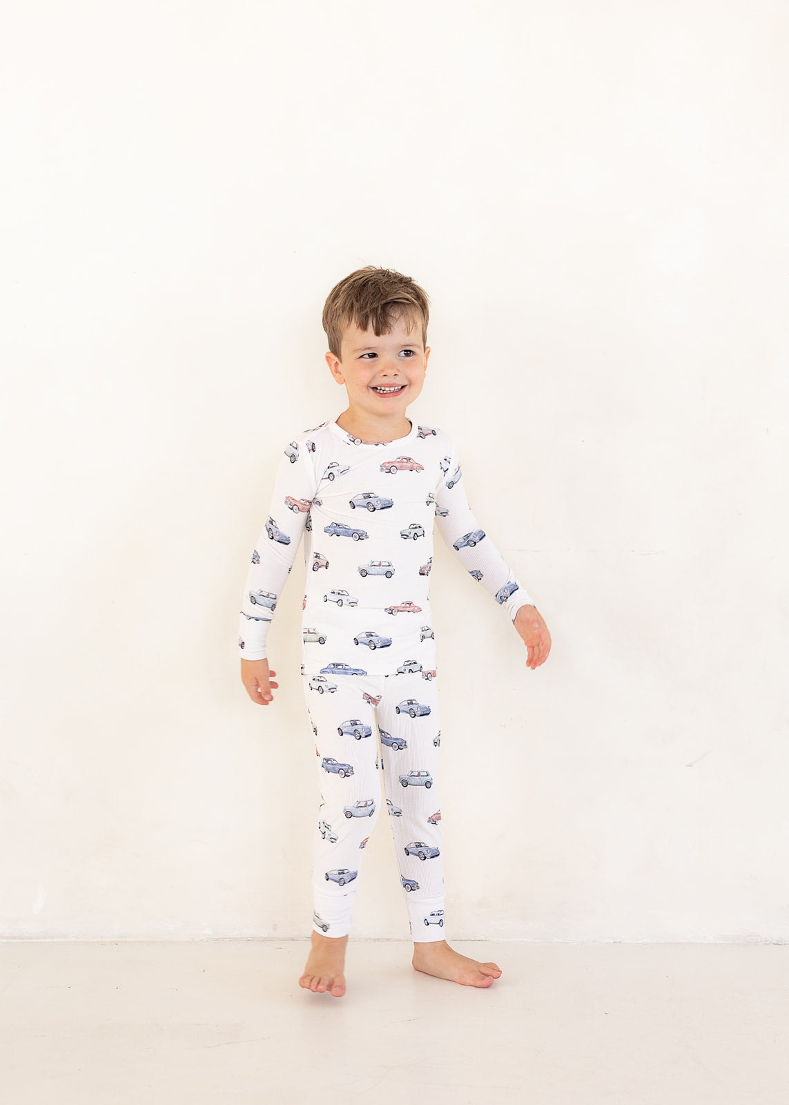 Vintage Cars (Ribbed) | Bamboo Two Piece Pajamas
