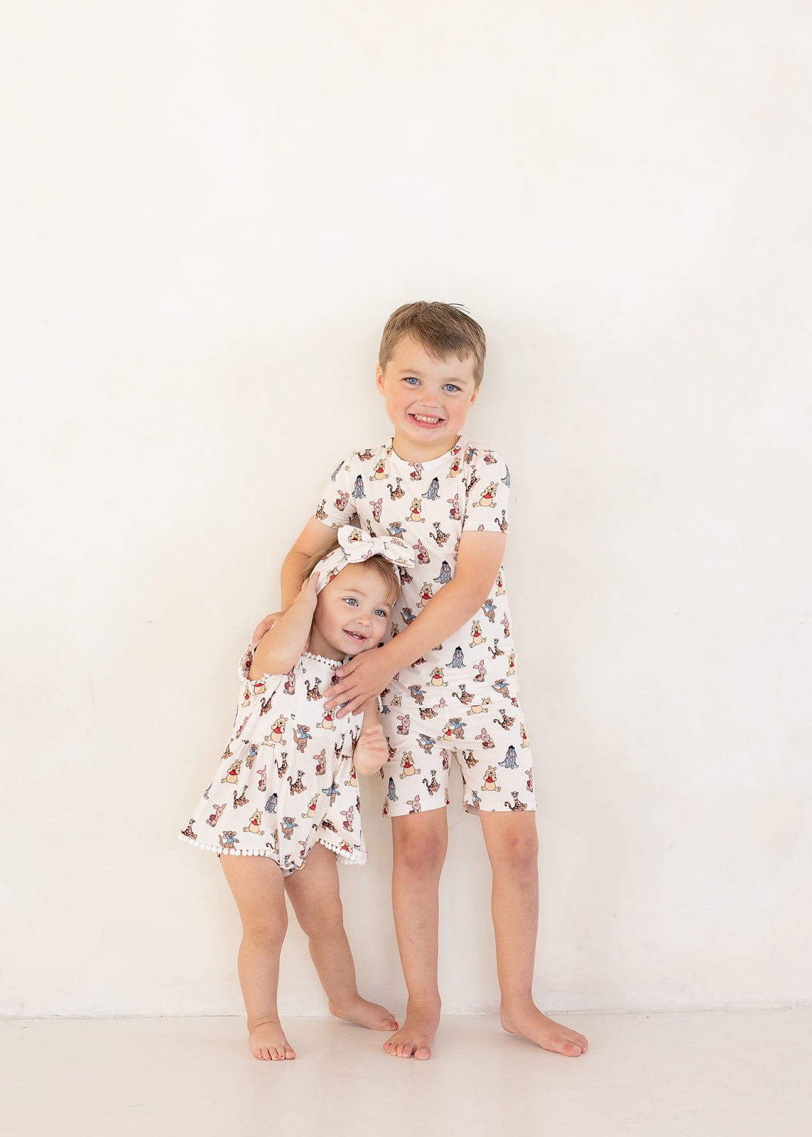 Pooh (Ribbed) | Bamboo Pom Twirl Romper