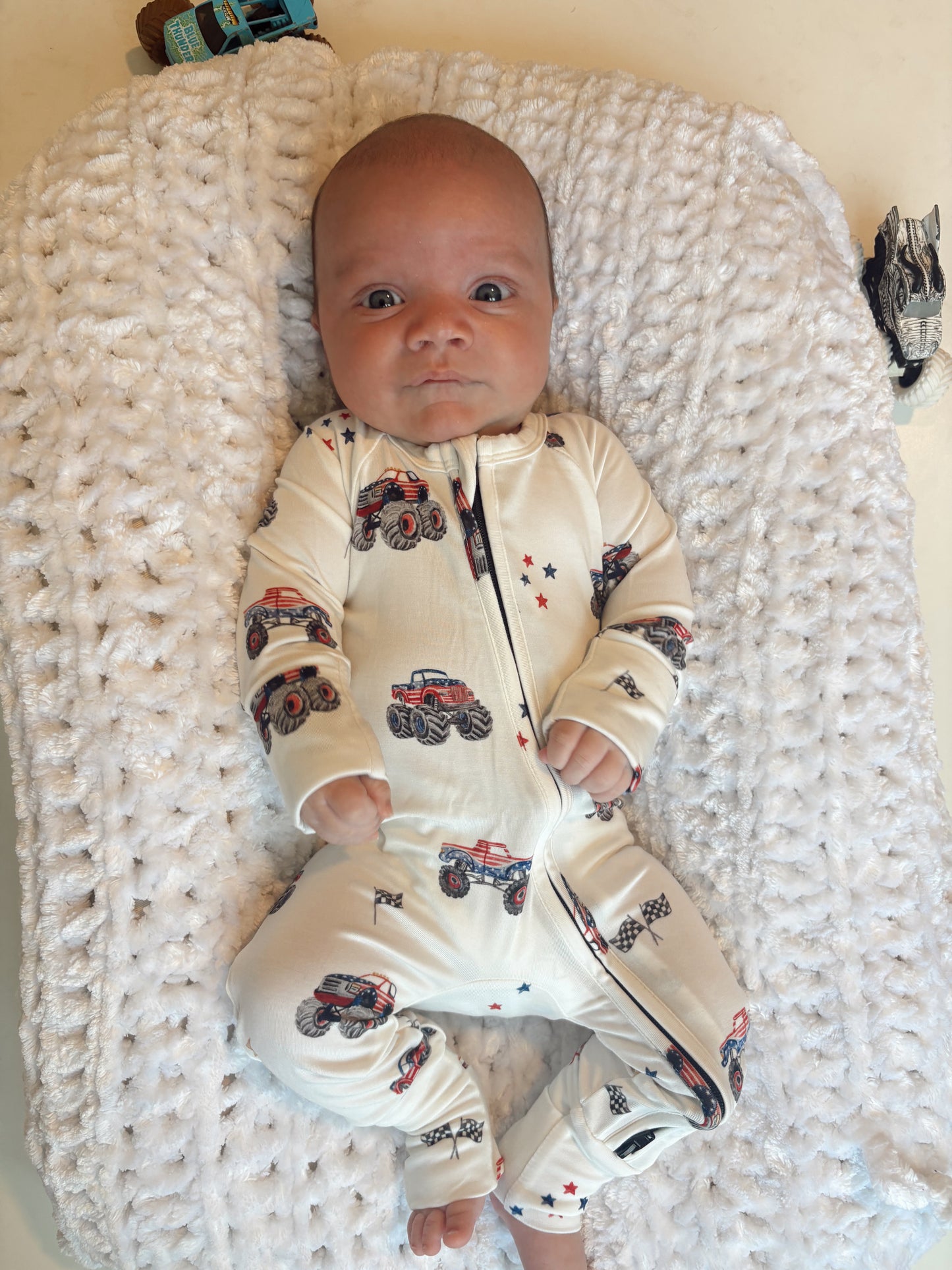 Red, White & Vroom | Bamboo Zipper Pajamas