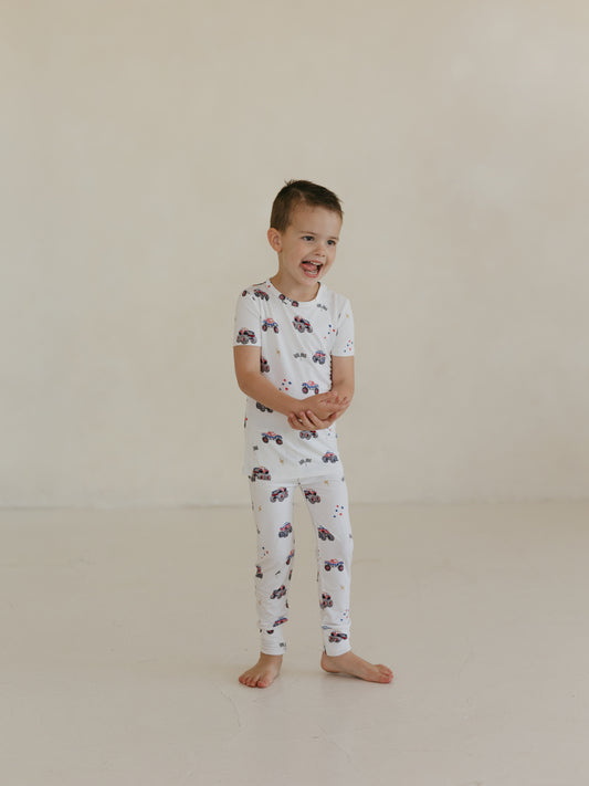 Red, White & Vroom | Bamboo Two Piece Pajamas