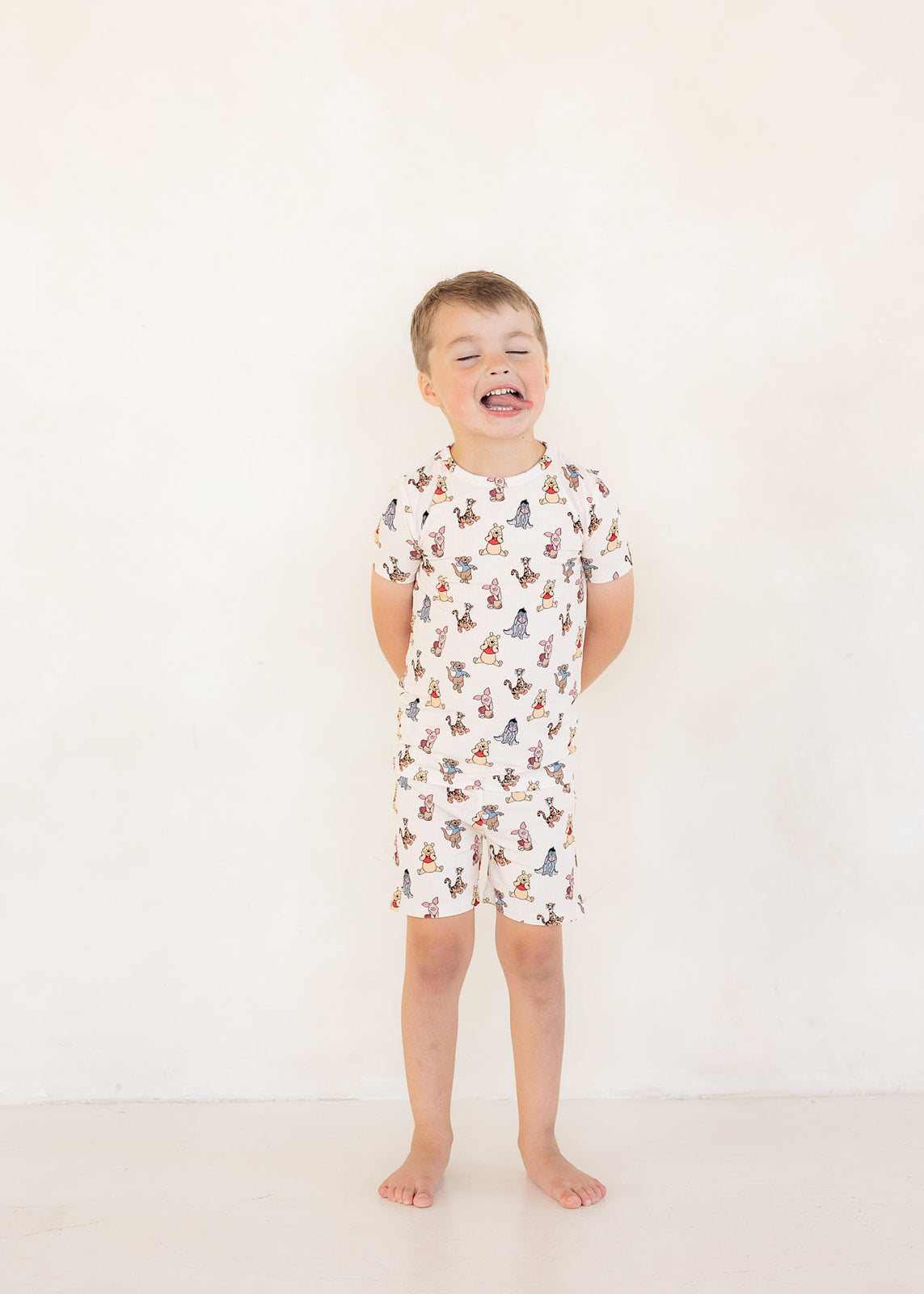 Pooh (Ribbed) | Bamboo Toddler Short Set