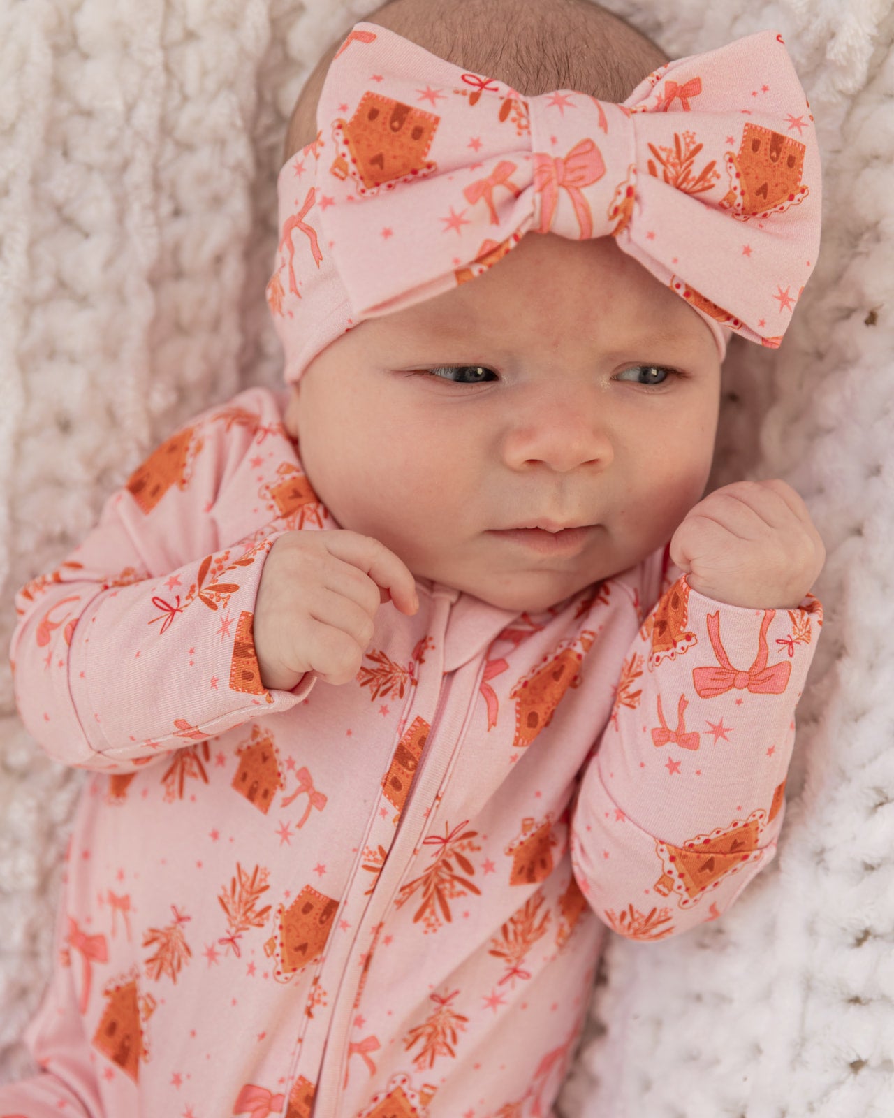 Pink Gingerbread | Bamboo Head Wrap Bow