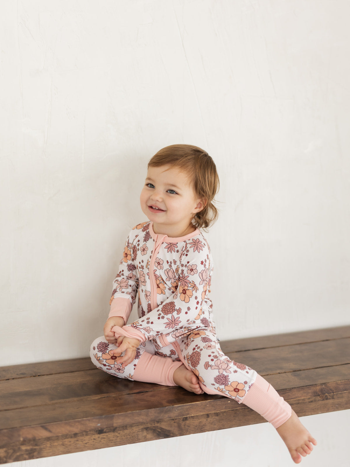 Fall Floral (Ribbed) | Bamboo Zipper Pajamas