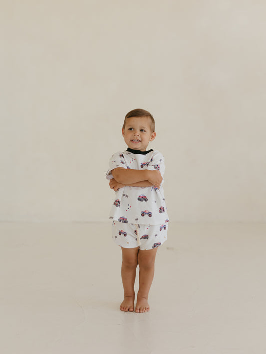 Red, White & Vroom | Terry Short Set