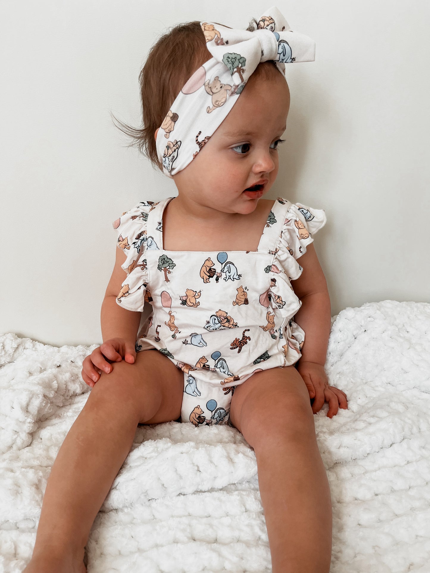 Pooh | Cross-Back Ruffle Romper