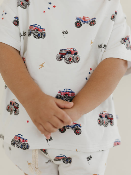 Red, White & Vroom | Terry Short Set