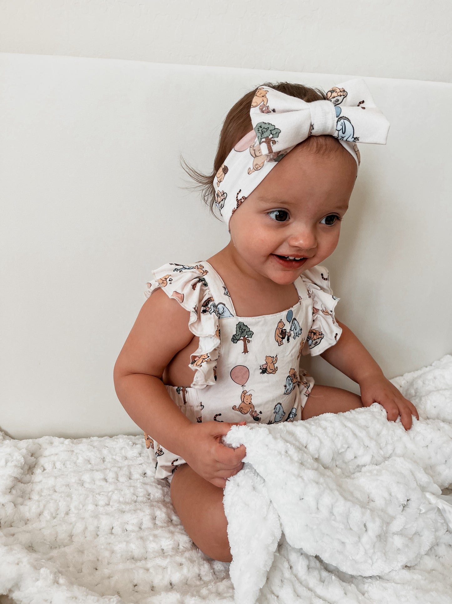 Pooh | Cross-Back Ruffle Romper