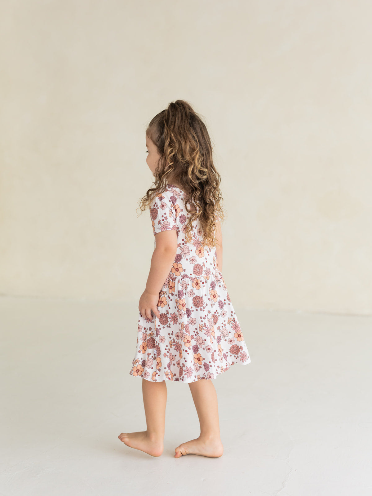Fall Floral (Ribbed) | Bamboo Twirl Dress