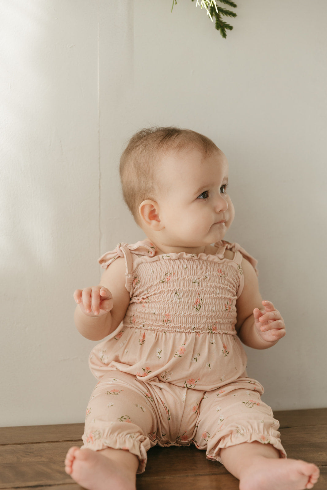 Clara Floral | Bamboo Smocked Jumpsuit