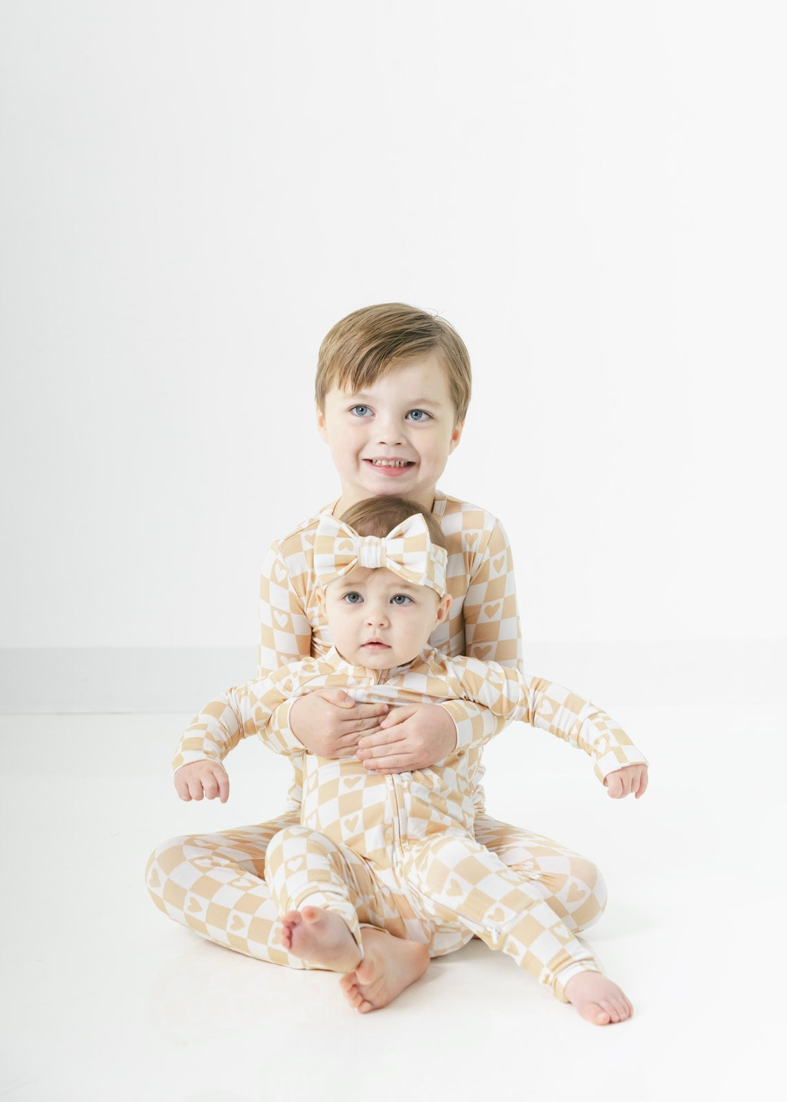 Valentine Checkerboard | Bamboo Zip Pajamas