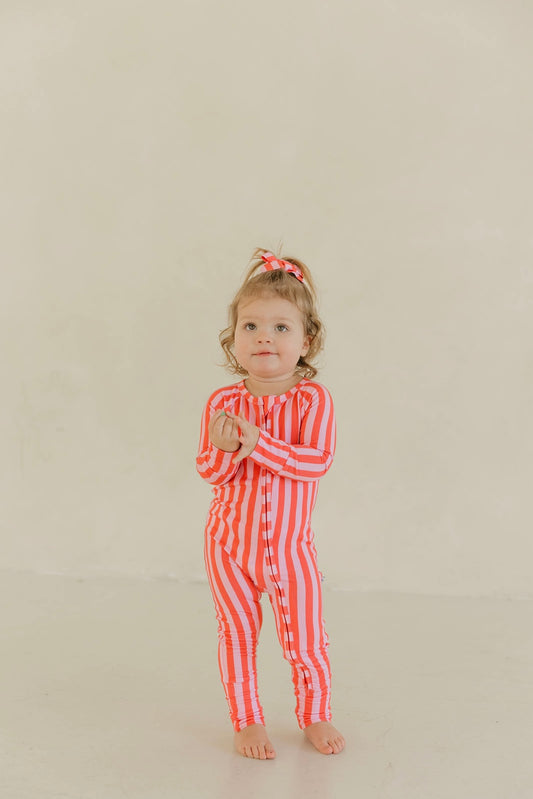 Pink Stripes | Bamboo Zipper Pajamas
