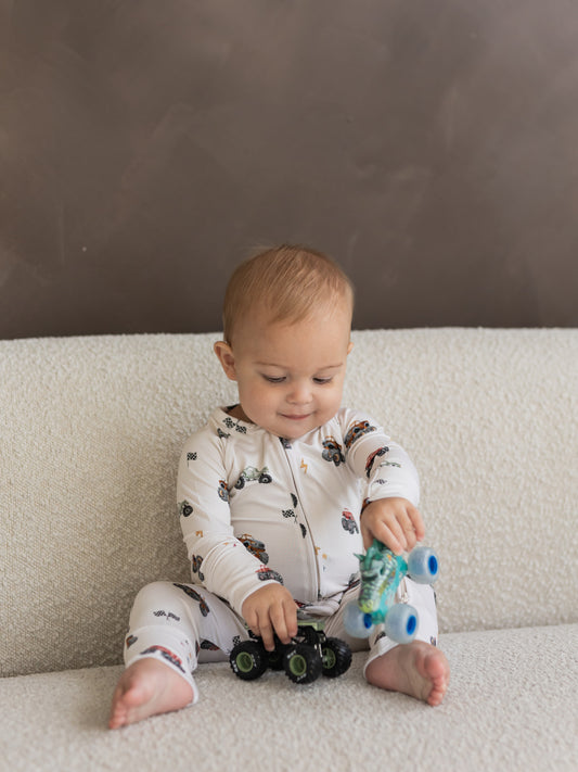 Monster Truck | Bamboo Zipper Pajamas