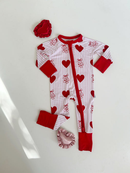 Ace of Hearts | Bamboo Zipper Pajamas