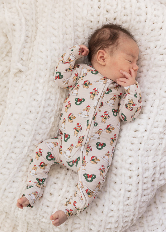 Pooh (Ribbed) | Bamboo Zipper Pajamas