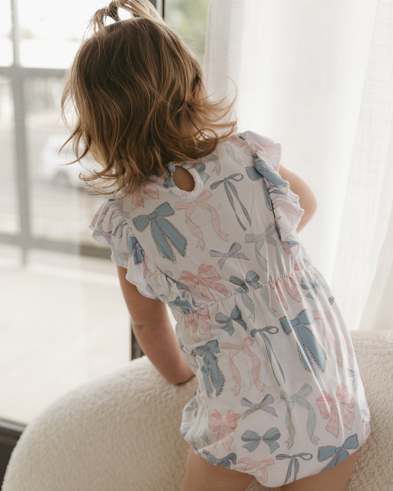 Cotton Candy Bows | Ruffle Bubble Romper