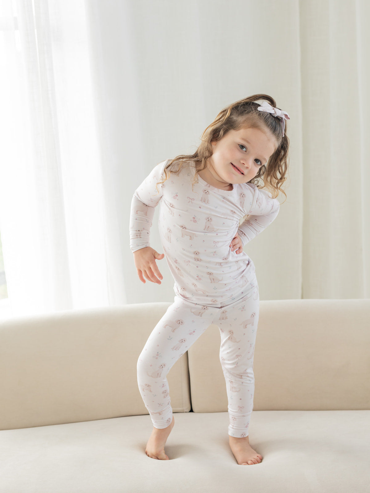 Pups & Bows | Bamboo Two Piece Pajamas