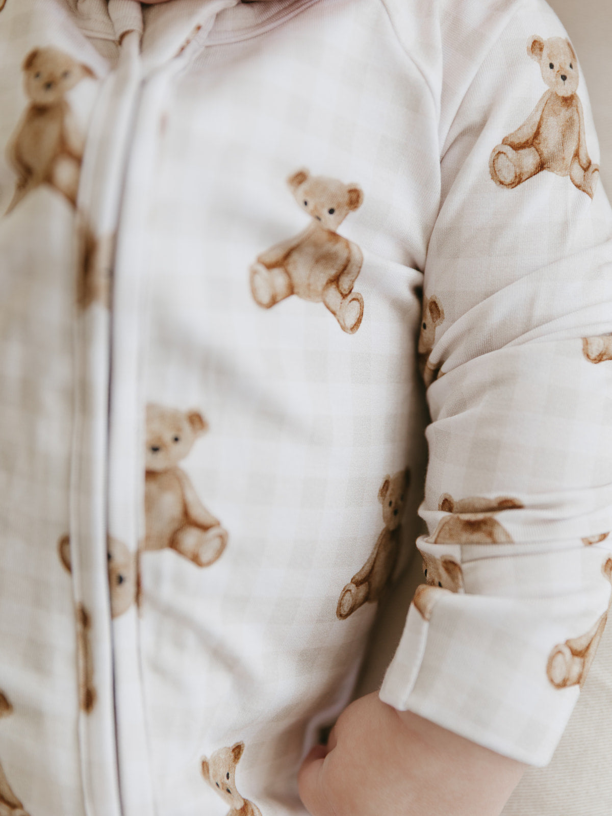 Heirloom Teddy | Bamboo Zipper Pajamas