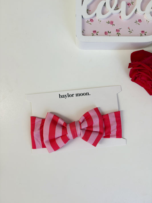 Pink Stripes | Bamboo Head Wrap