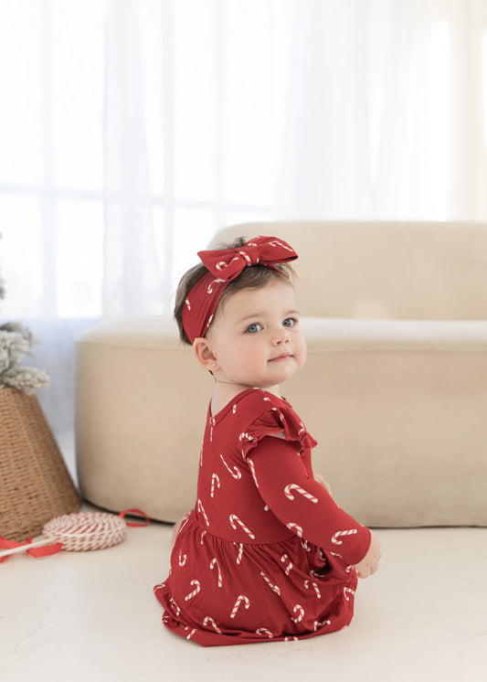 Candy Cane | Bamboo Twirl Dress with Bodysuit