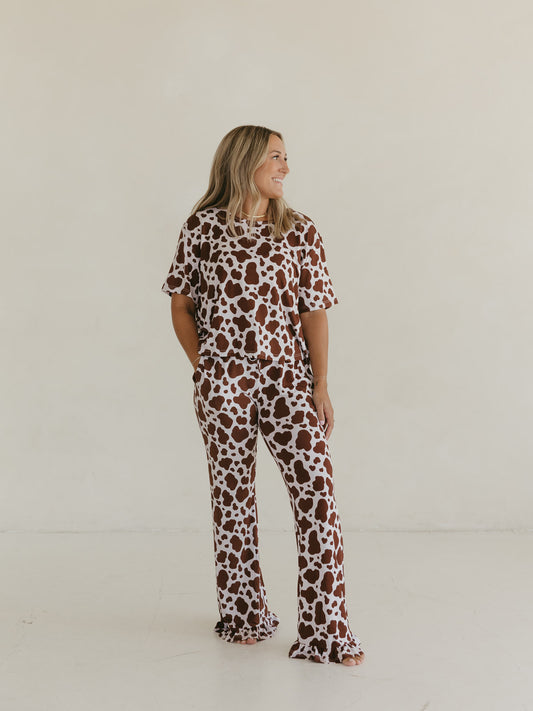 Moo'd | Women's Ruffle Pajama Set