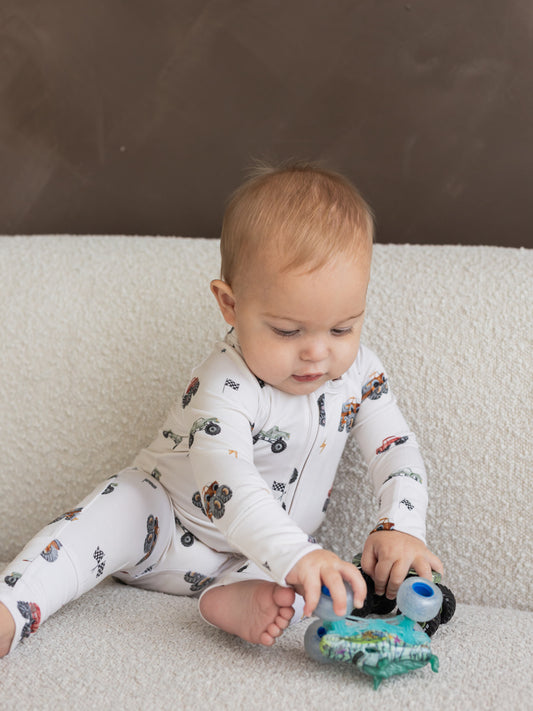 Monster Truck | Bamboo Zipper Pajamas