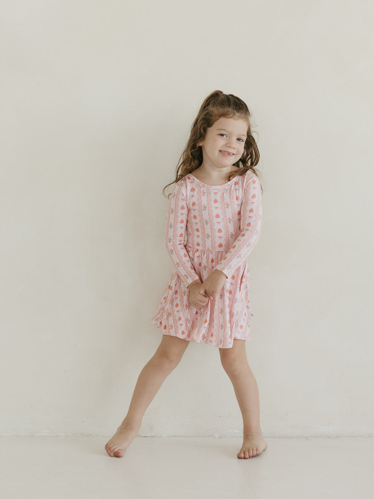 Pumpkin Patch | Long Sleeve Twirl Dress