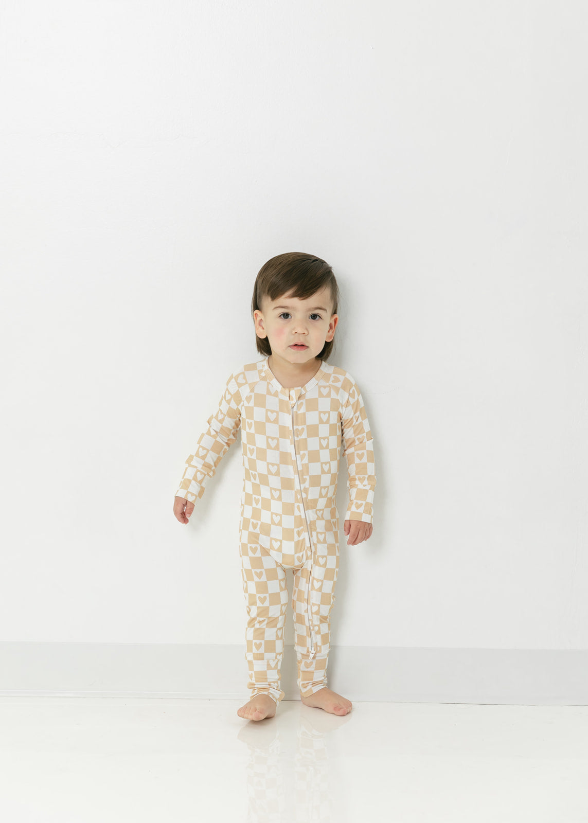 Valentine Checkerboard | Bamboo Zip Pajamas