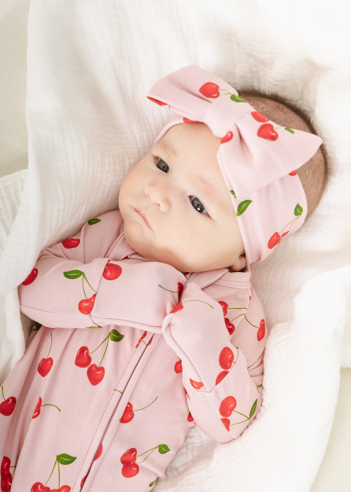 Valentine Cherries | Bamboo Zip Pajamas