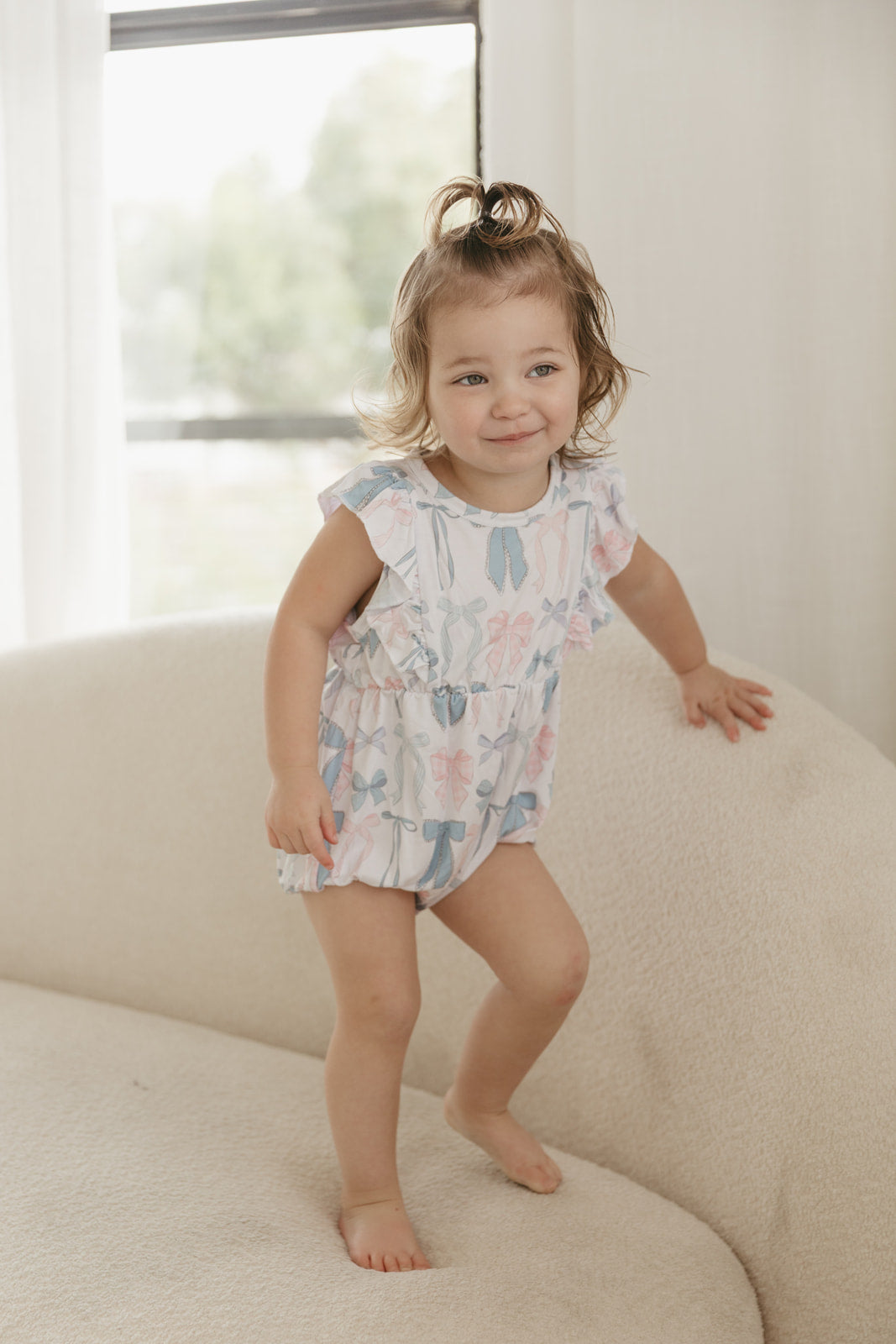 Cotton Candy Bows | Ruffle Bubble Romper