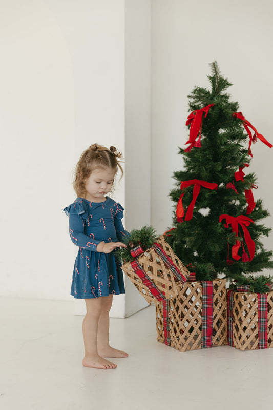 Candy Cane Lane | Bodysuit Twirl Dress