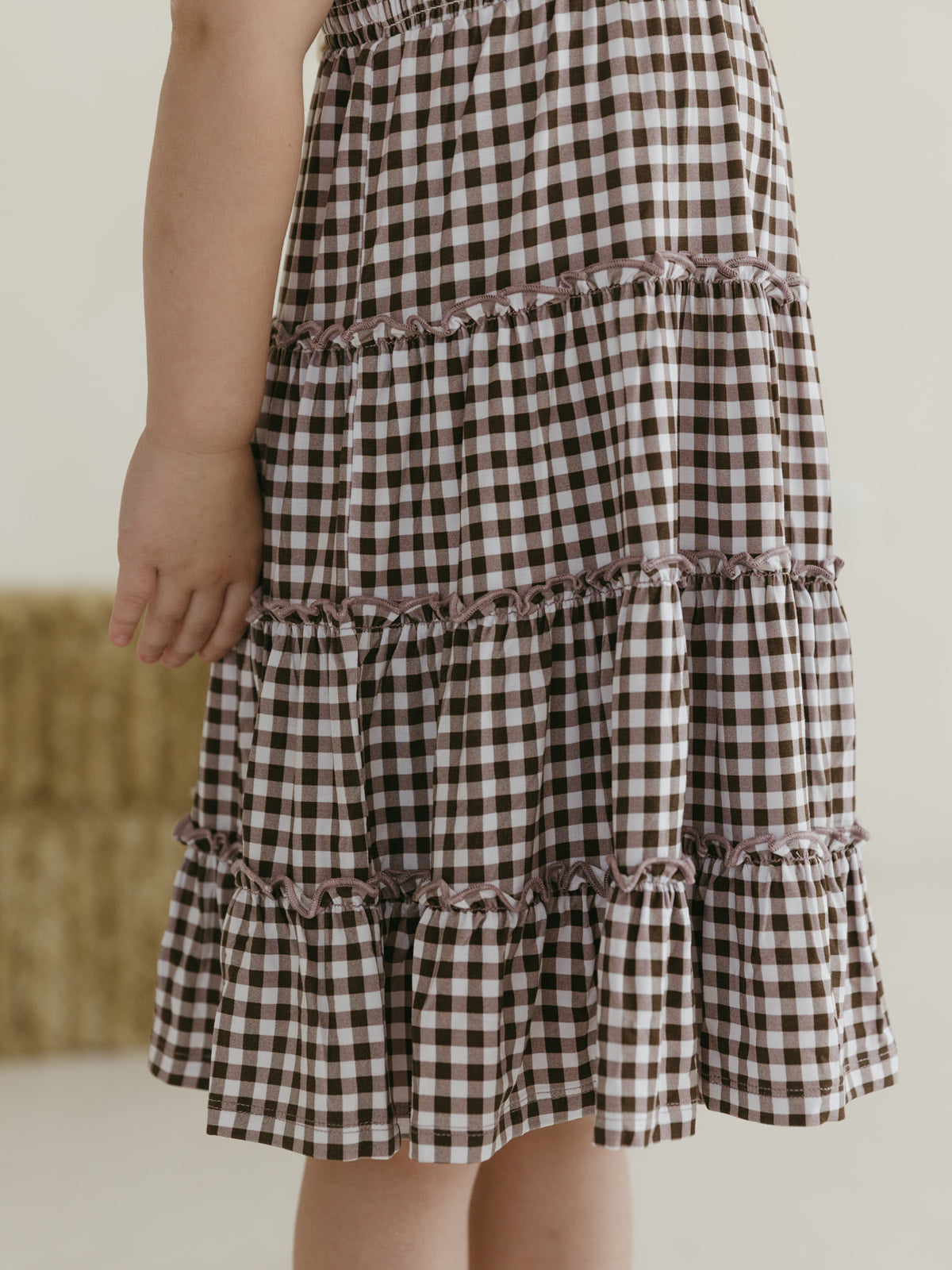 Cocoa Gingham | Smocked Twirl Dress