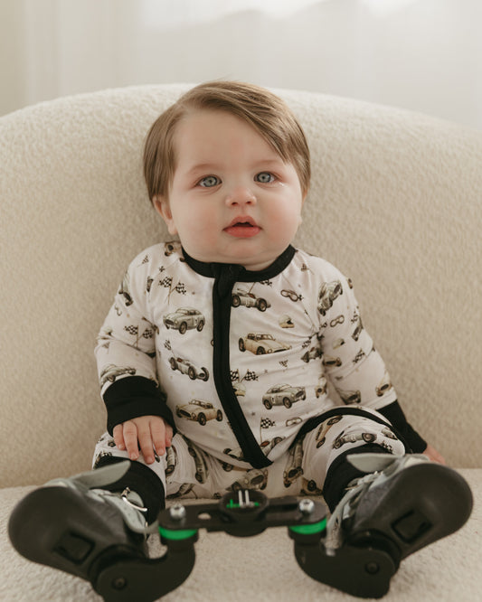 Race Car | Bamboo Zipper Pajamas