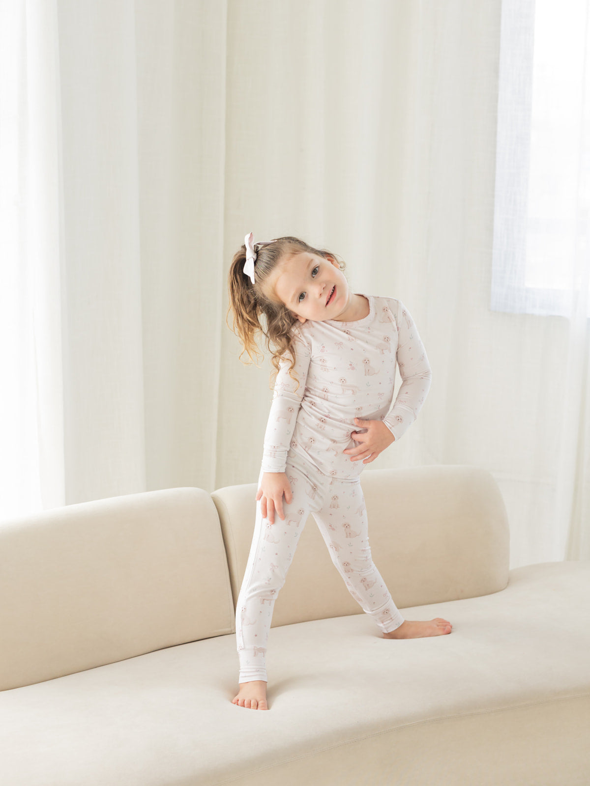 Pups & Bows | Bamboo Two Piece Pajamas