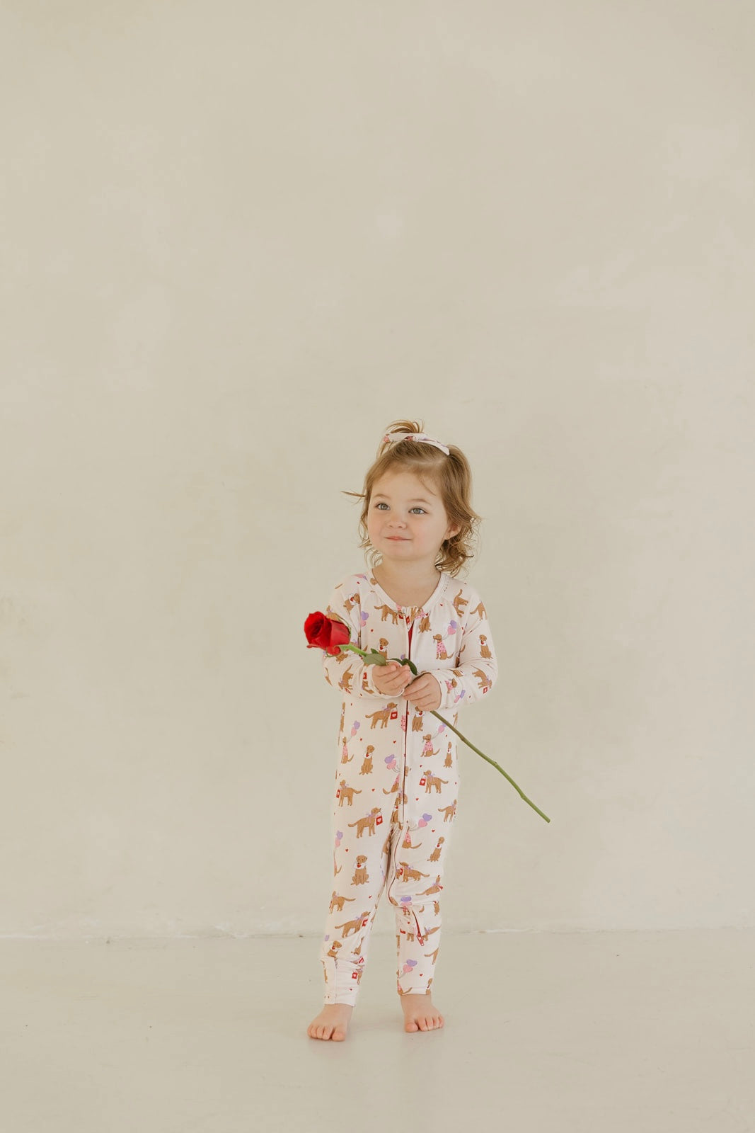 Puppy Love Letters | Bamboo Zipper Pajamas