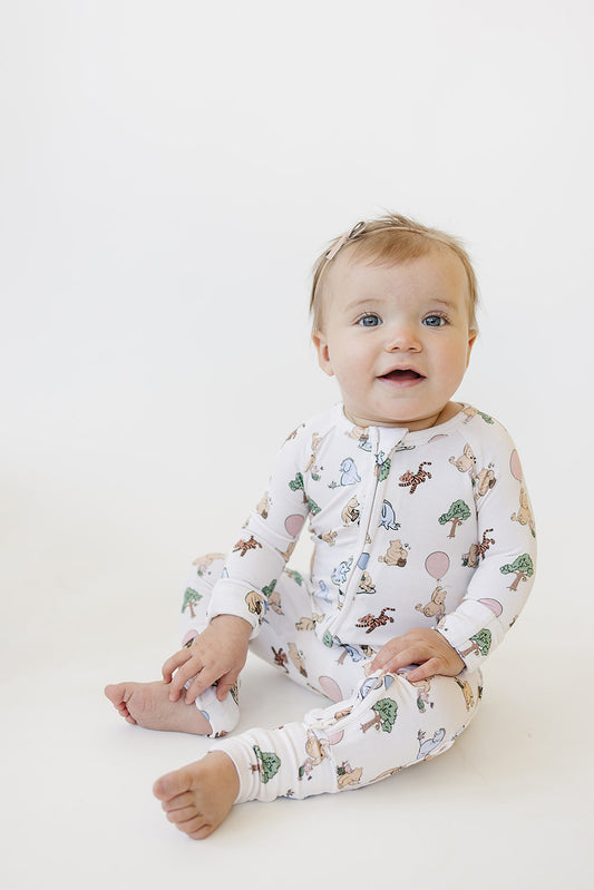 Classic Bear | Bamboo Zipper Pajamas